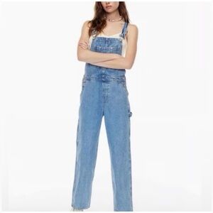 Sunday Best - Aritzia Women's Faded Light Blue Jean / Denim Overalls / 2XS or XS